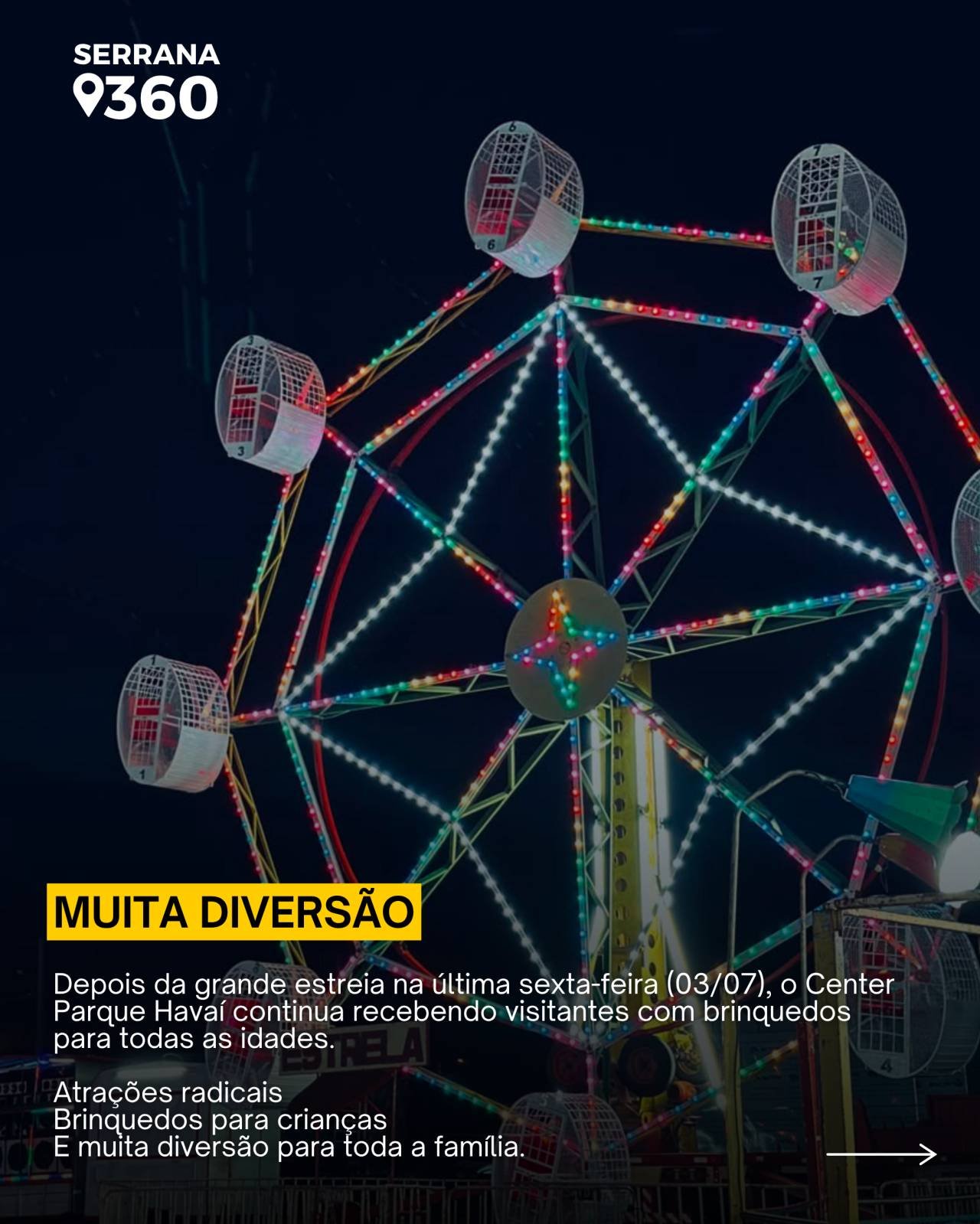 Center Parque Havaí chega a Serrana com atrações para toda a família