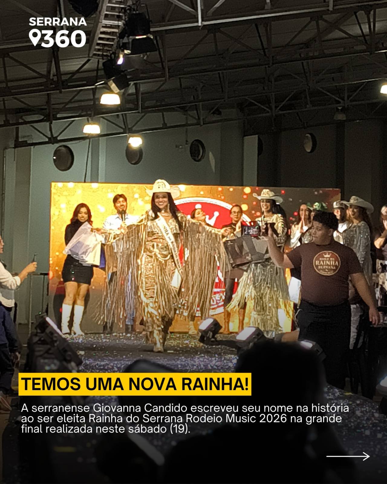 Giovanna Candido é eleita Rainha do Serrana Rodeio Music 2026