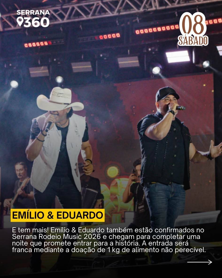 Serrana Rodeio Music 2026 divulga programação completa de shows
